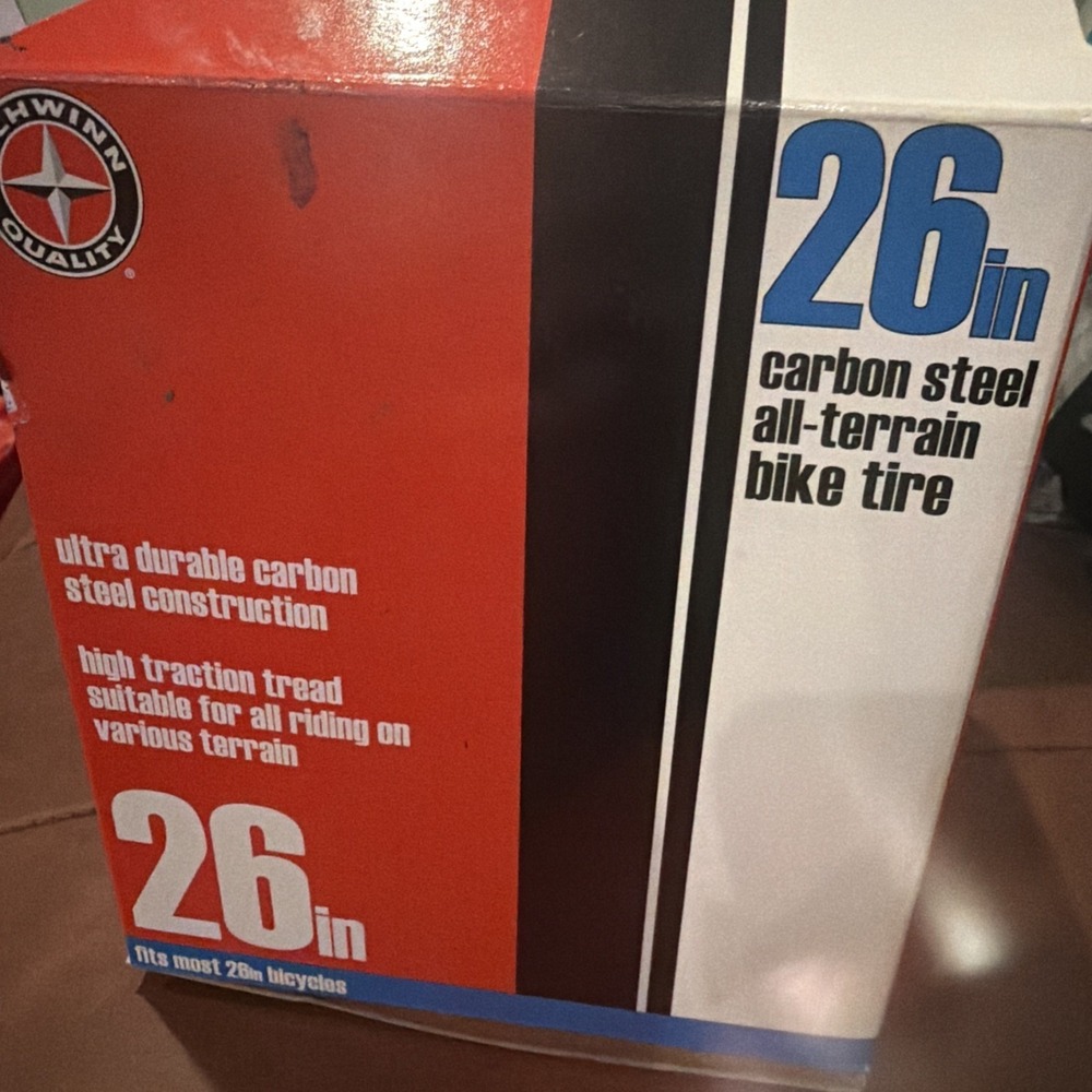 Schwinn 26" All-Terrain Bike Tire Carbon Steel Mountain Replacement NIB
